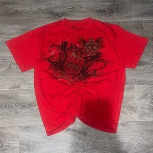 Y2K Dexter bowling affliction style t shirt